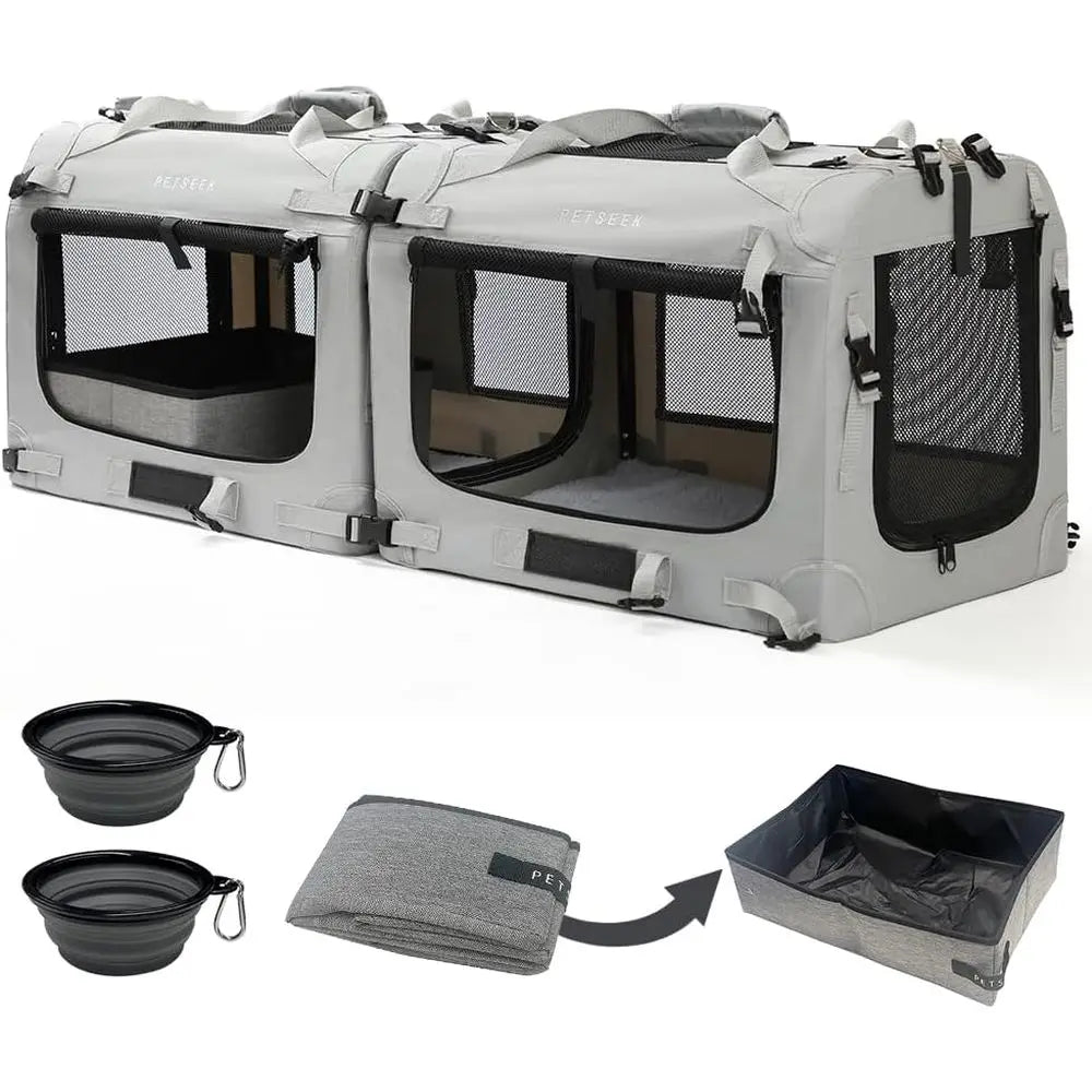 Durable Portable Cat Carrier For Two Cats Travel Everyday