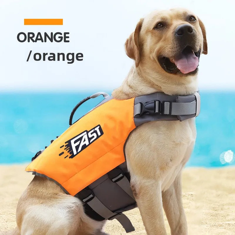 Dog Life Jacket Swimming Vest Reflective Adjustable For Pets