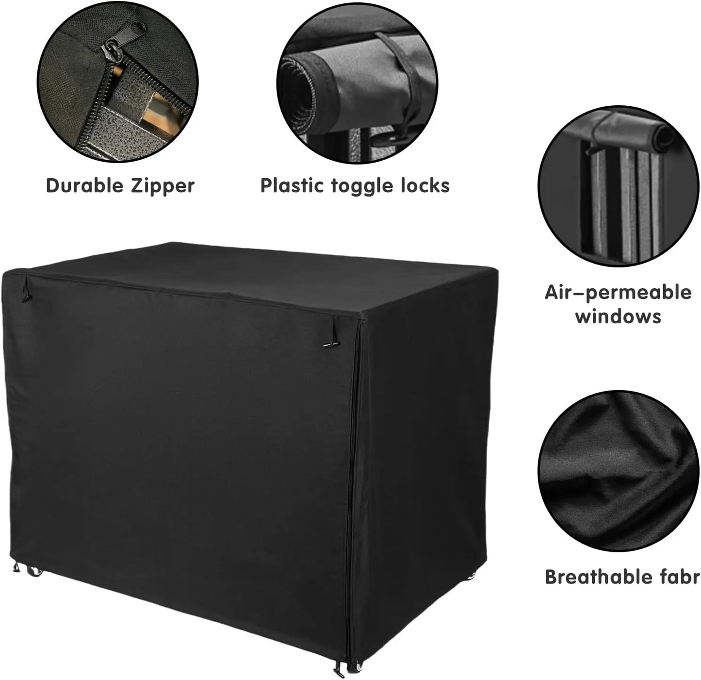 Heavy-Duty Dog Crate Cover With Insulation And Breathable Window