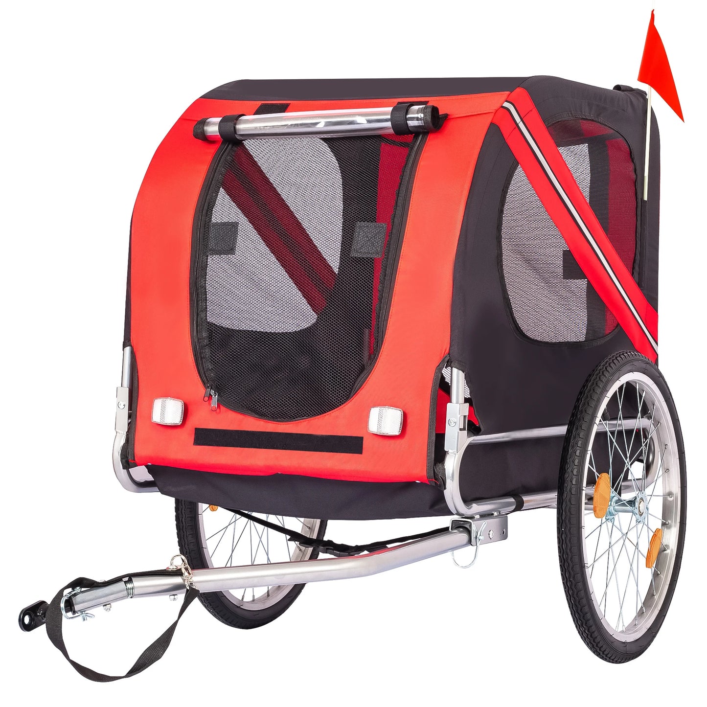 HiMISS Steel Dog Bike Trailer With Folding Pet Carrier