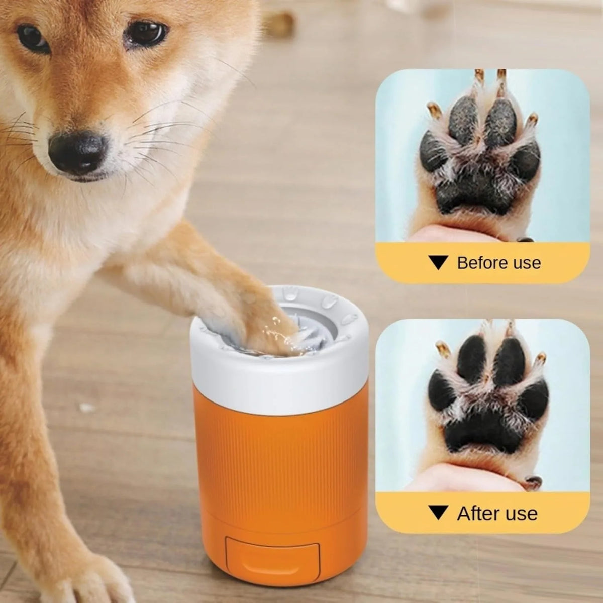 Dog Paw Cleaner Cup Portable Foot Washer With Soft Bristles