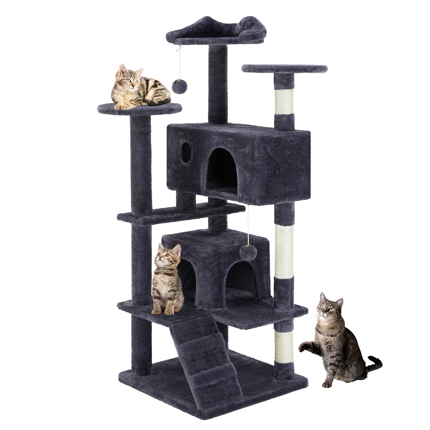 JHK Multi-Level Cat Tree Tower for Indoor Cats with Sisal Scratching Post