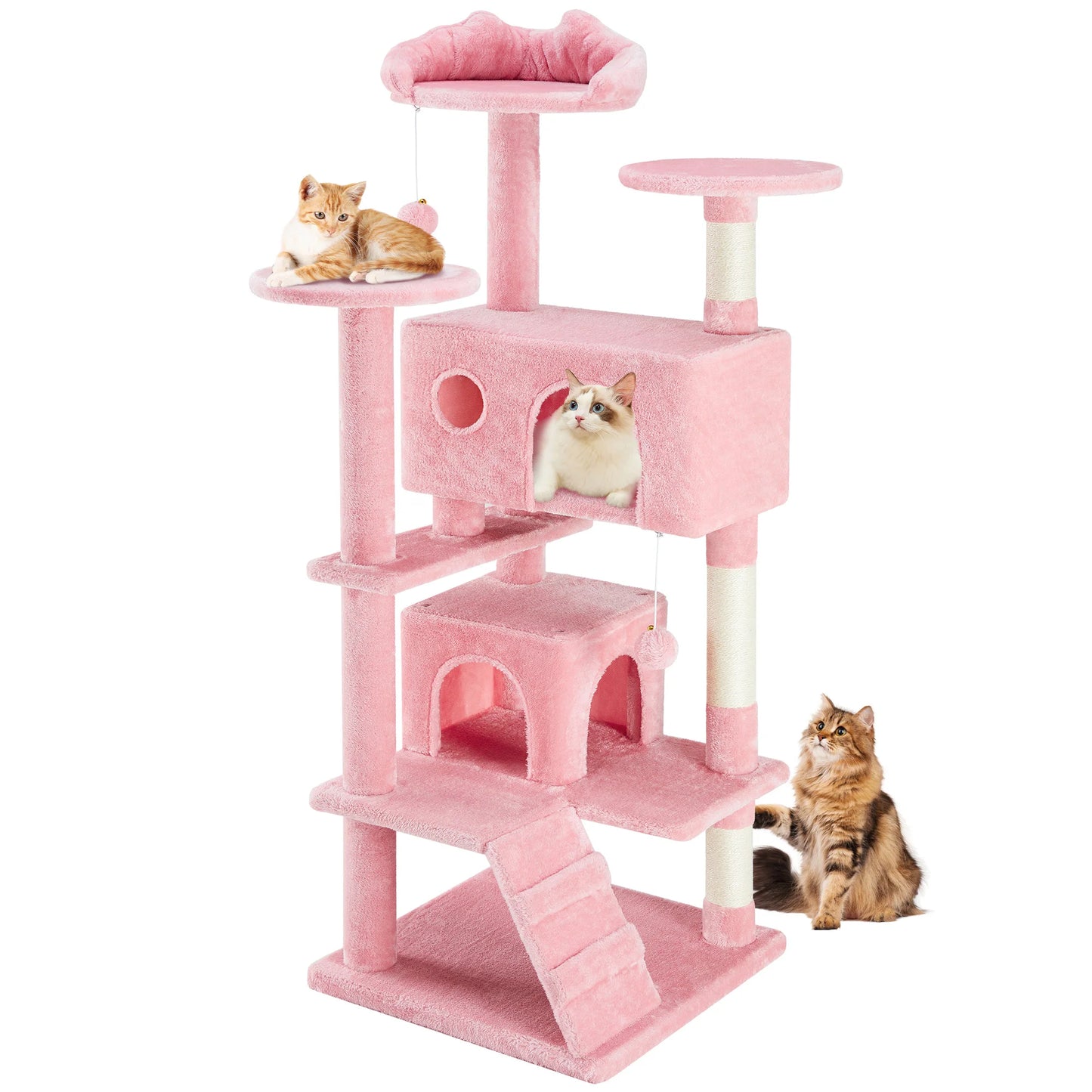 JHK Multi-Level Cat Tree Tower for Indoor Cats with Sisal Scratching Post