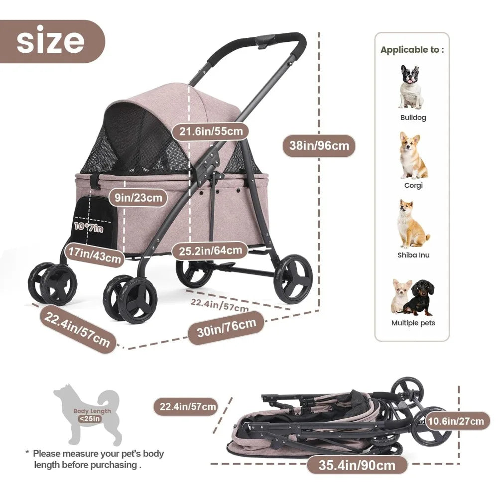 RBXC All Terrain Dog Stroller Ideal For Everyday Outdoor Use