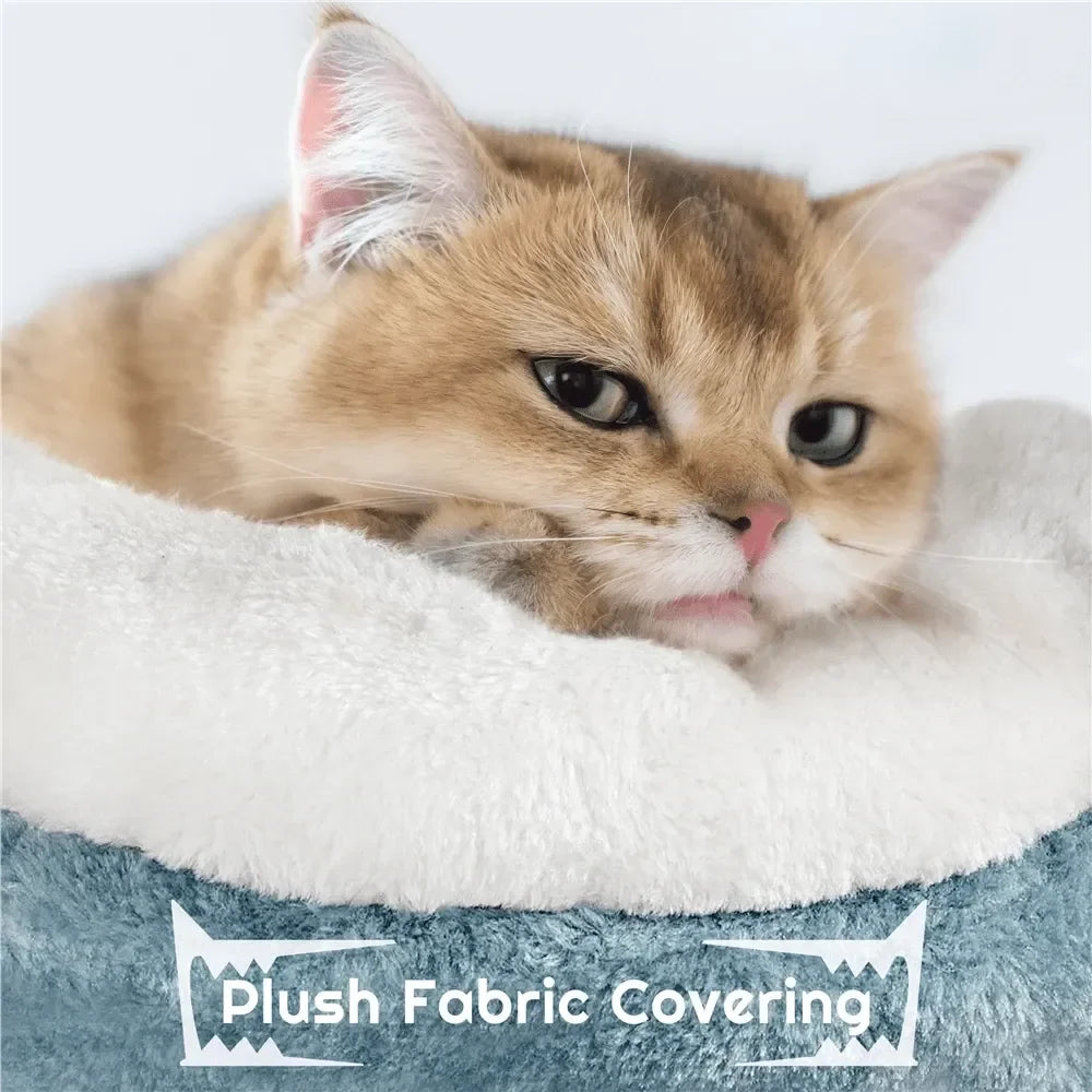Cat Tree for Cats Ocean Themed Multi Level Plush Tower