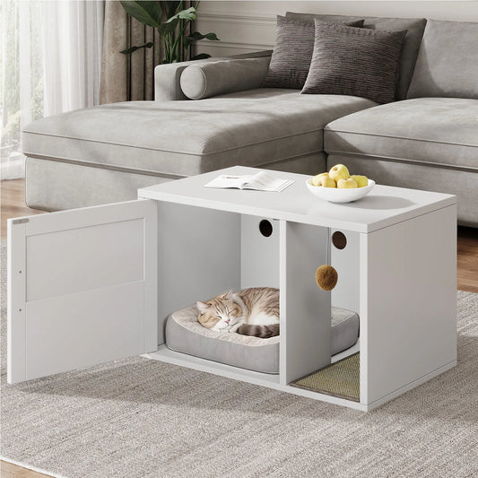 Cat Litter Box Cabinet End Table For Bedroom Living Room
