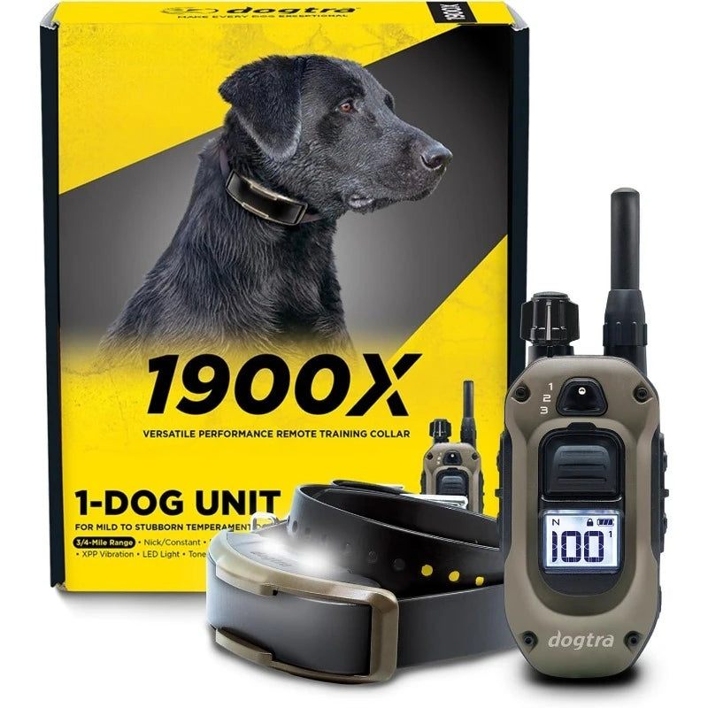 1900X Dog Training E Collar Three Quarters Mile Range Waterproof