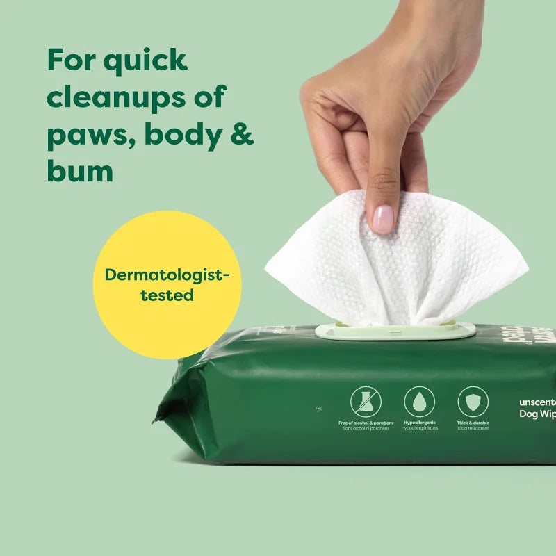 Pet Wipes For Dogs And Cats Hypoallergenic Fragrance-Free Cleansing Moisturizing
