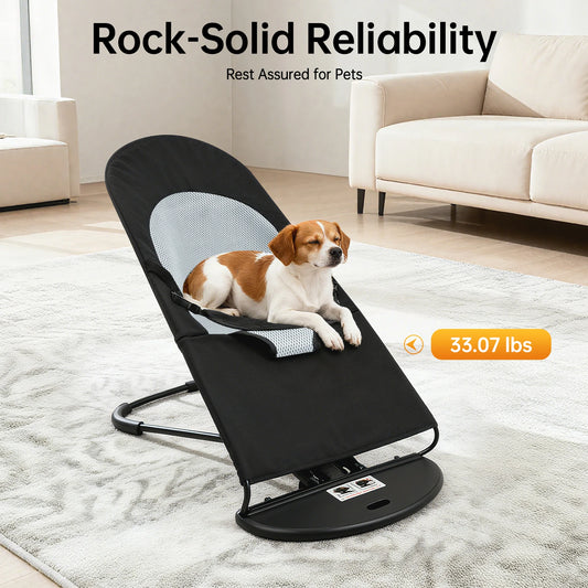 Pet Rocker Bed Foldable Rocking Chair Adjustable Height