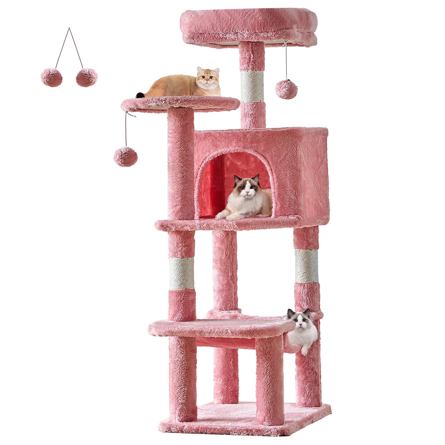 JHK Cat Tree Multi Level Scratching Tower For Indoor Cats