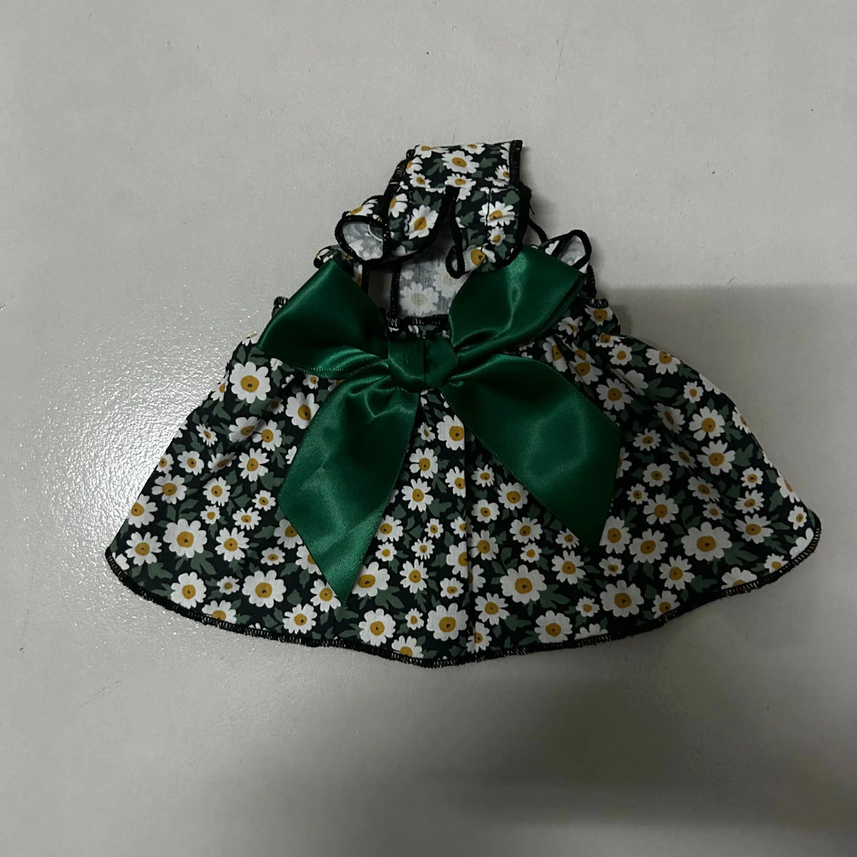 NONECN Cat Dog Dress Sleeveless Floral Princess Summer Wear