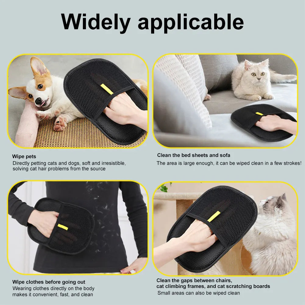 APWIKOGER Pet Hair Remover Mitt Deshedding Glove Dog Cat Rabbit