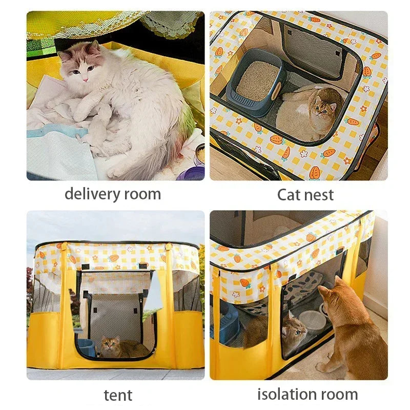 Cat House Folding Tent Bed With Oxford Fabric For Cats