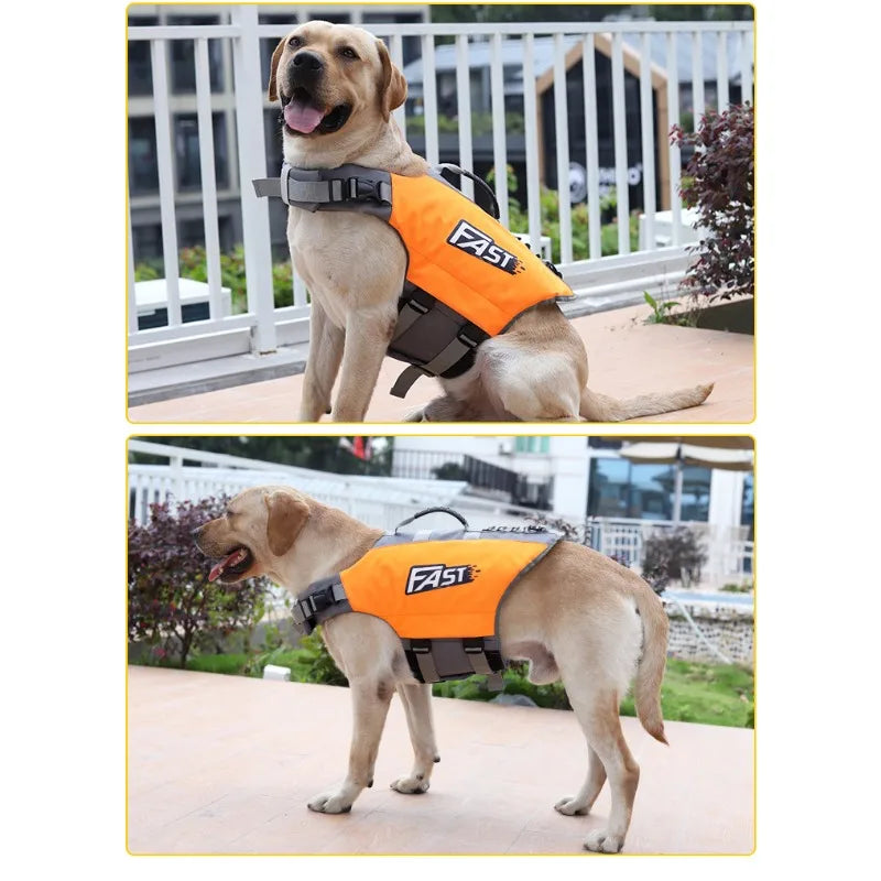 Dog Life Jacket Swimming Vest Reflective Adjustable For Pets