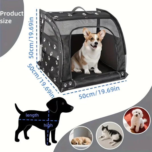 Back Seat Car Pet Barrier Fence Breathable Travel Cage For Dogs And Cats
