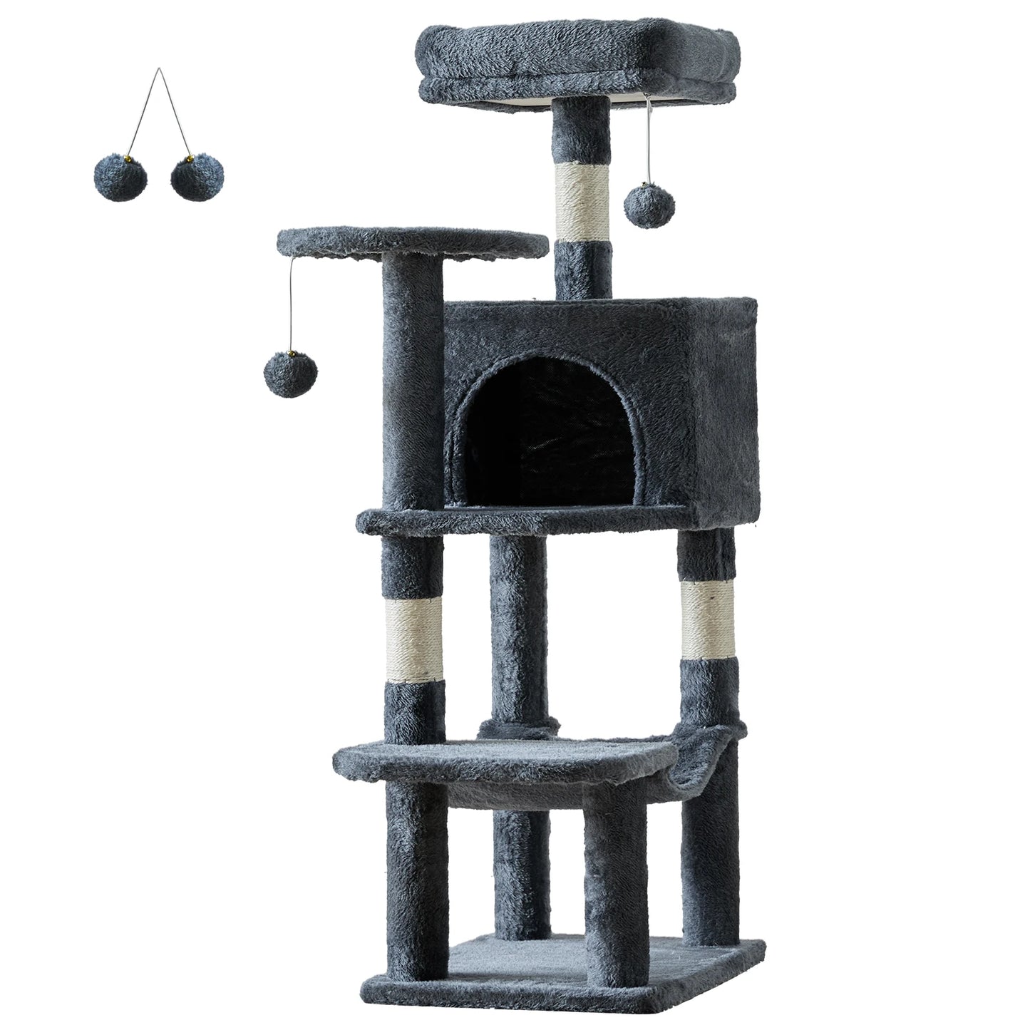 JHK Cat Tree Multi Level Scratching Tower For Indoor Cats