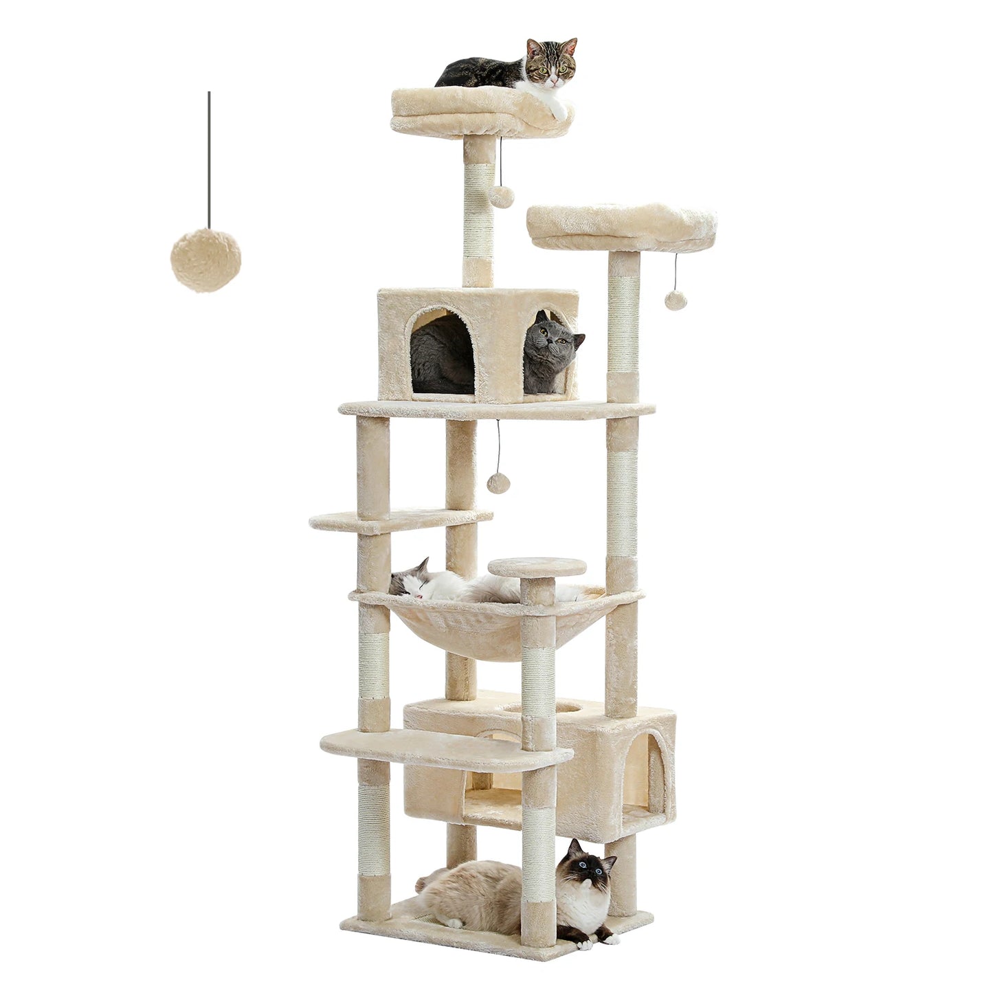 PAWZ Road Indoor Cat Tree Tower With Sisal Scratching Posts