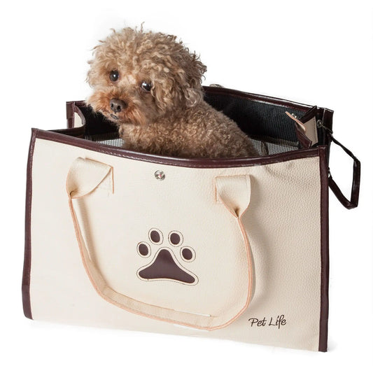 Pet Life Posh Paw Premium Pet Carrier With Breathable Mesh