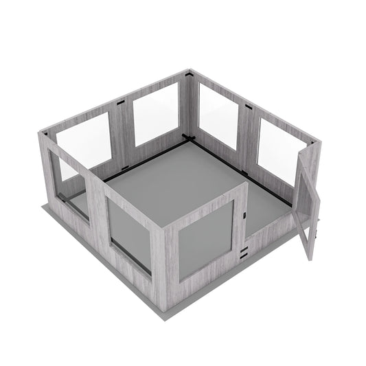 BINGOPAW Indoor Tempered Glass Dog Playpen With Waterproof Pad