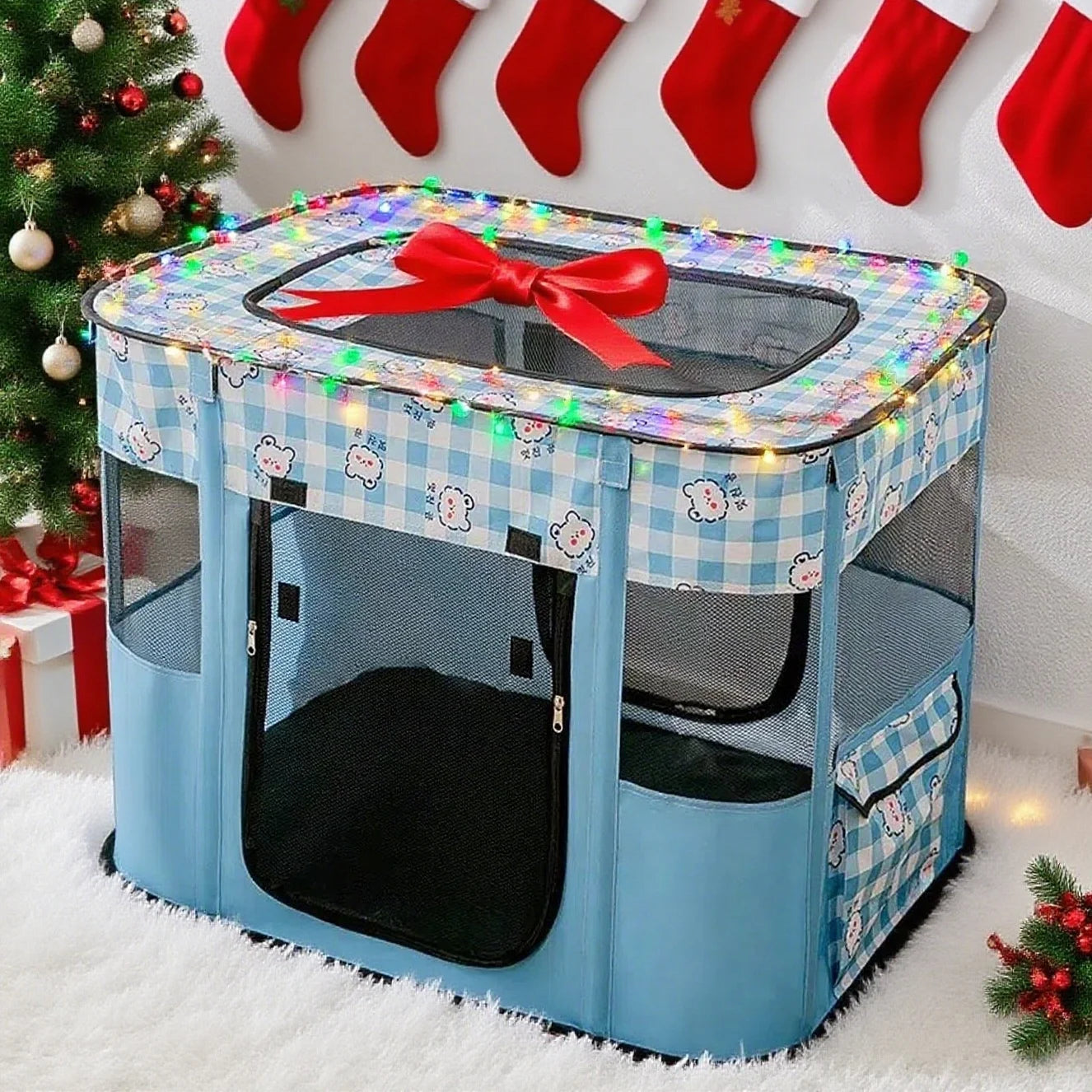 Foldable Pet Delivery Tent For Cats And Dogs Breathable Maternity Bed