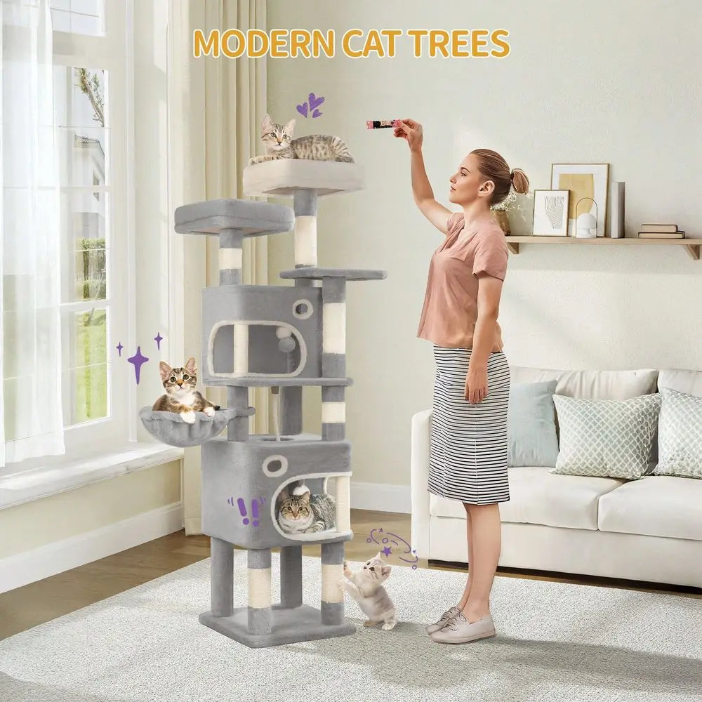 Cat Tree MultiLevel Three Tier Cat Condo for Indoor Cats