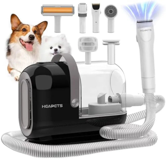 MDNG Pet Grooming Vacuum Kit 7 Tools Low Noise Deshedding