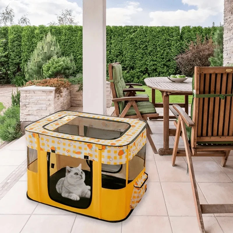 Foldable Pet Delivery Tent For Cats And Dogs Breathable Maternity Bed