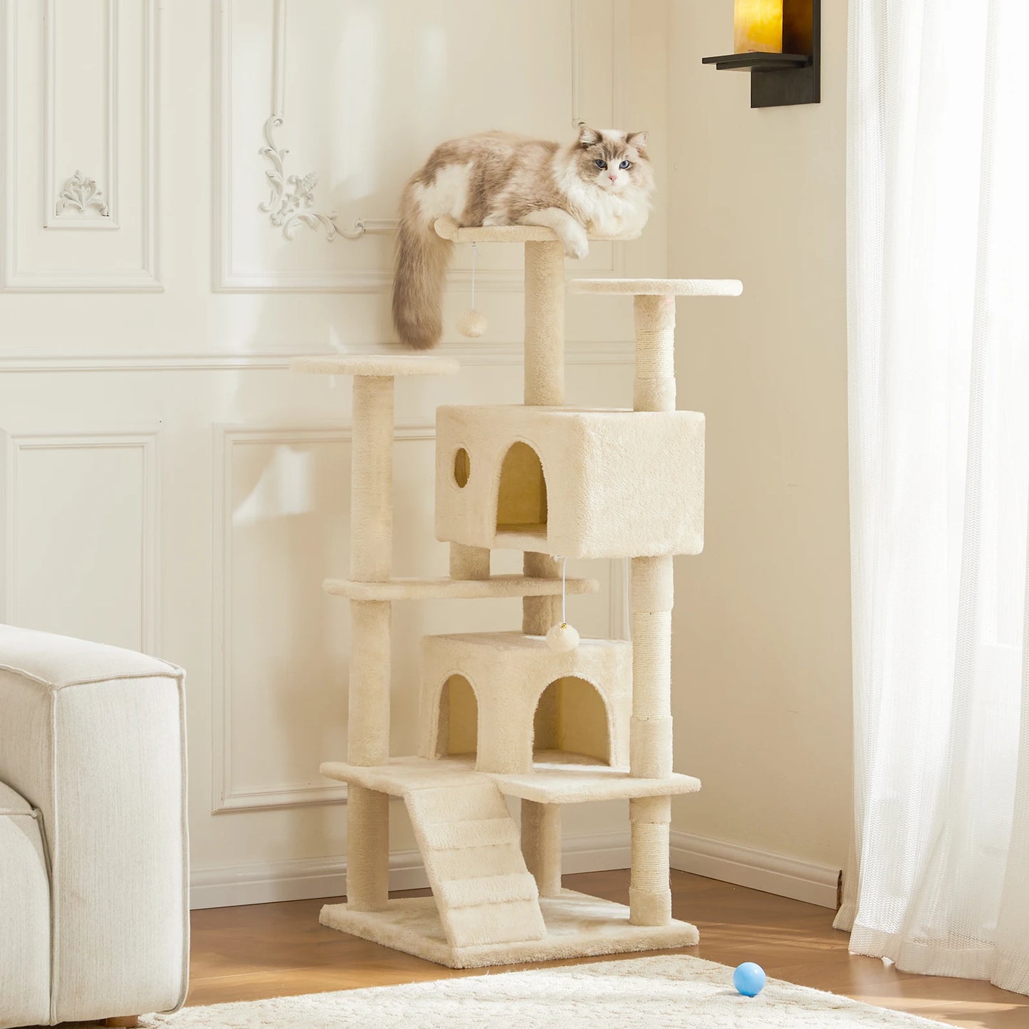 JHK Multi-Level Cat Tree Tower for Indoor Cats with Sisal Scratching Post