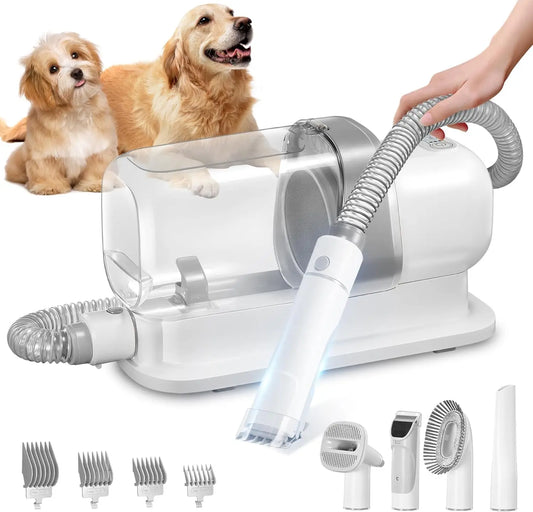 Dog Grooming Vacuum Kit with Low Noise and Powerful Suction