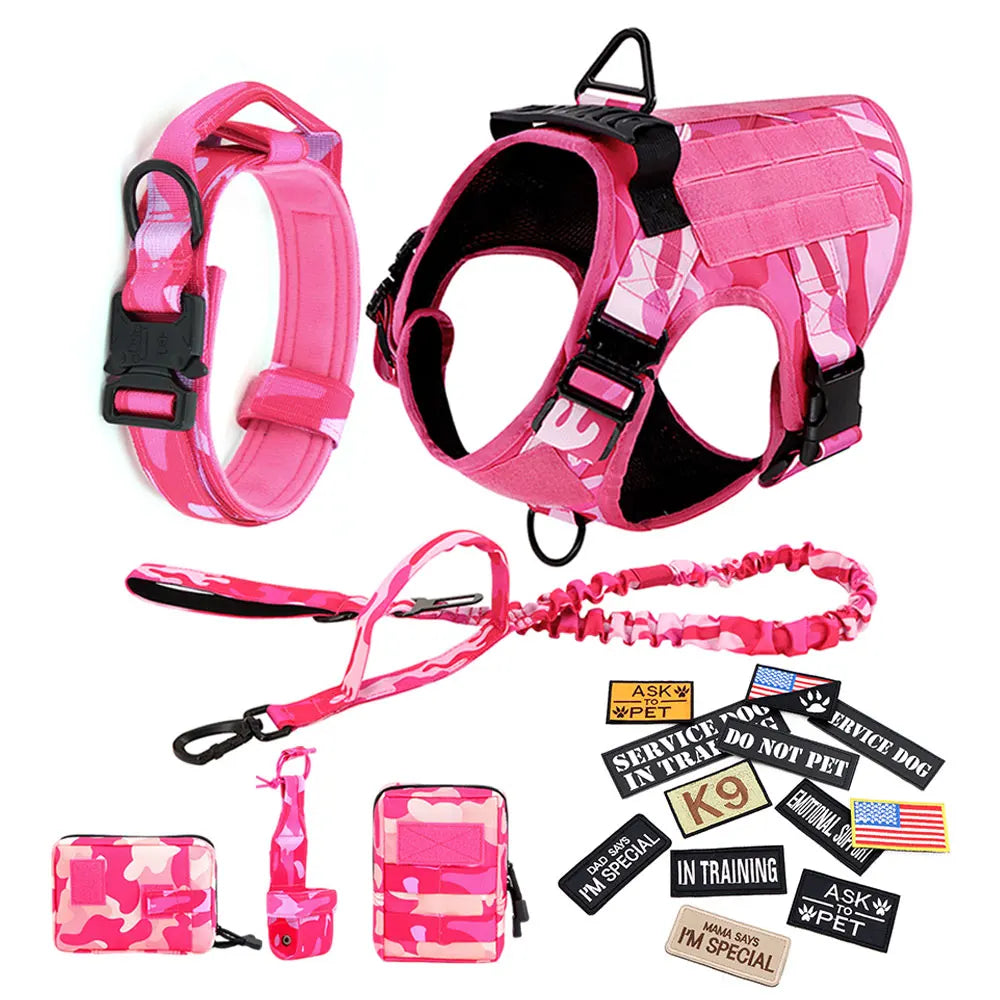 PETRAVEL Military Camouflage Dog Harness Vest Adjustable
