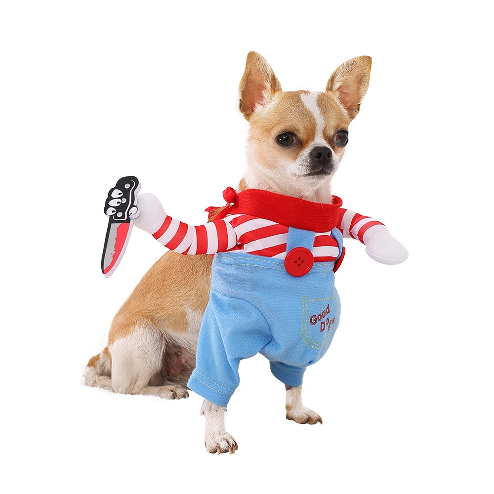 NONECN Halloween Dog Costume Adjustable Jumpsuit for Dogs and Cats