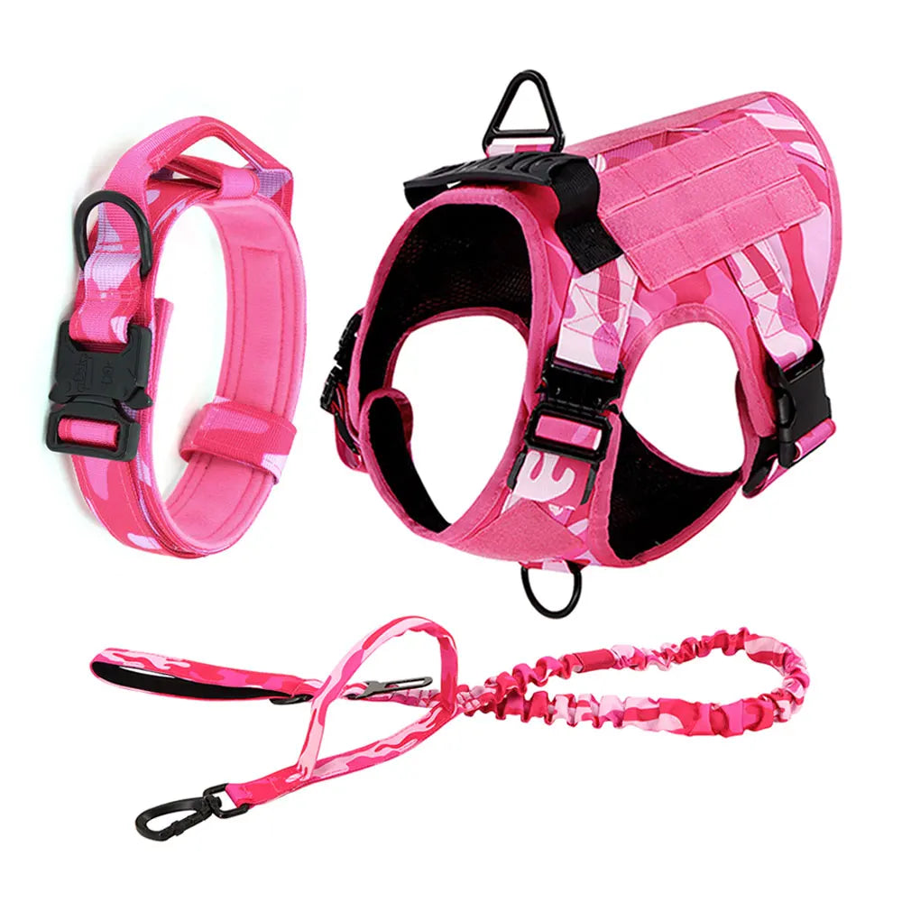 PETRAVEL Military Camouflage Dog Harness Vest Adjustable