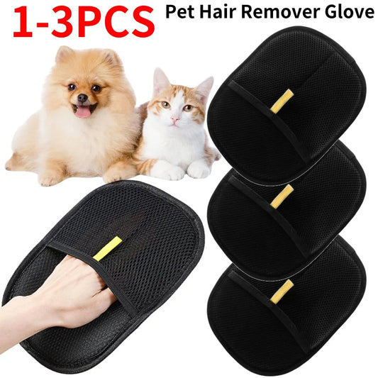 APWIKOGER Pet Deshedding Gloves For Dog Cat Rabbit Hair Removal