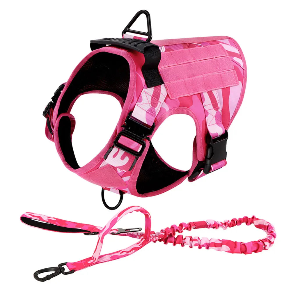 PETRAVEL Military Camouflage Dog Harness Vest Adjustable