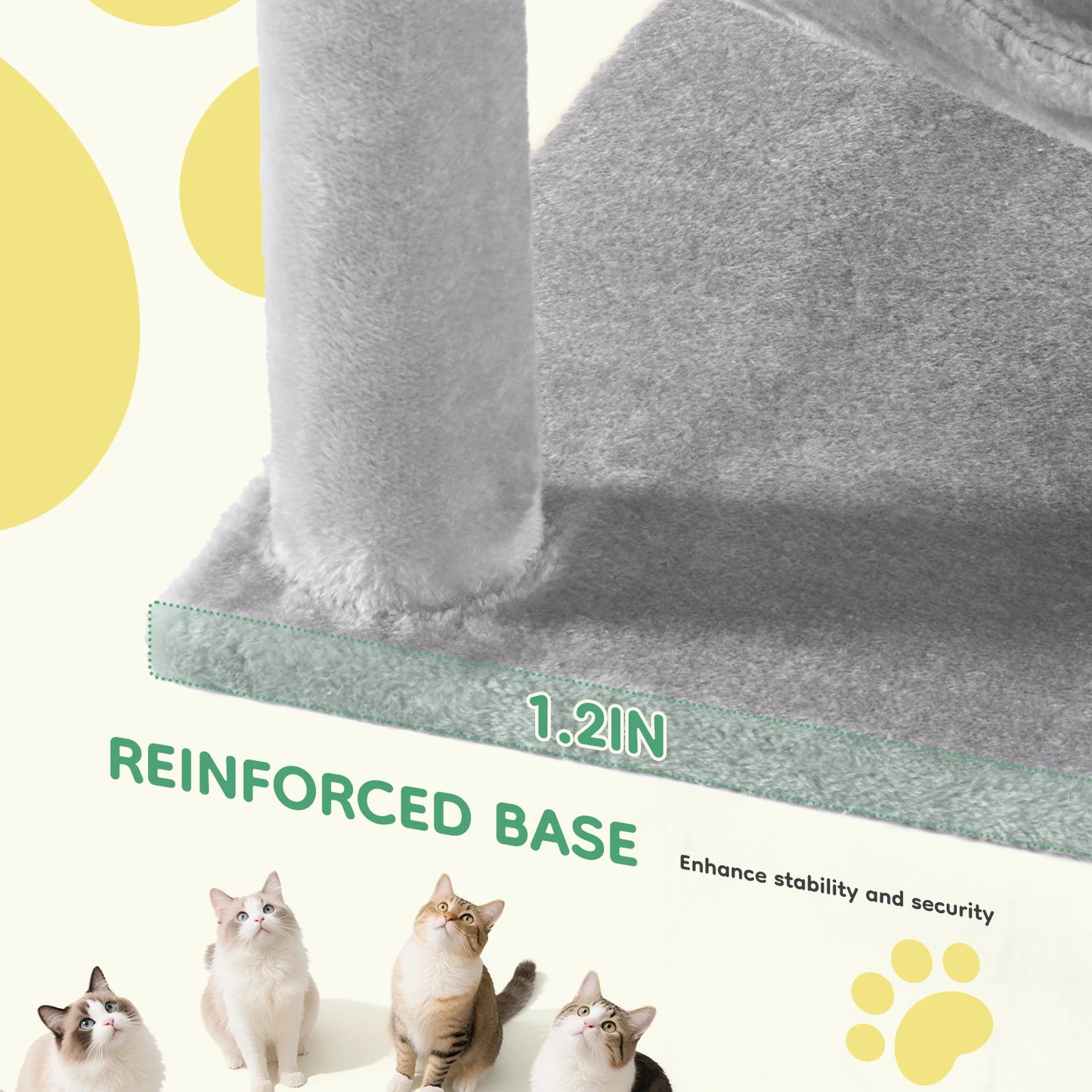 JHK Cat Tree Multi Level Scratching Tower For Indoor Cats