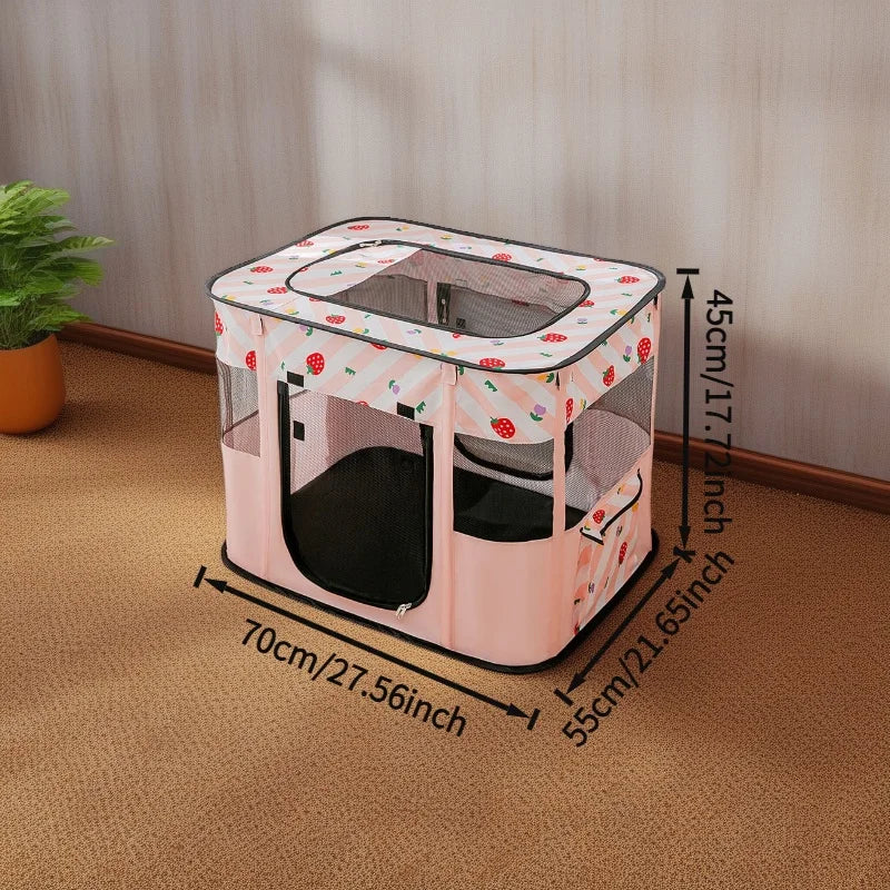Foldable Pet Delivery Tent For Cats And Dogs Breathable Maternity Bed