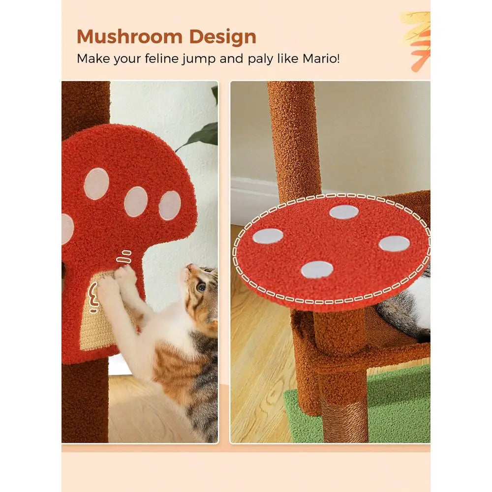 Cat Tree For Indoor Cats Multi Level Tower With Hammock