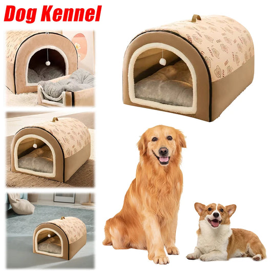 Warm Winter Dog House Mat Washable Kennel Cave Shelter For Pets