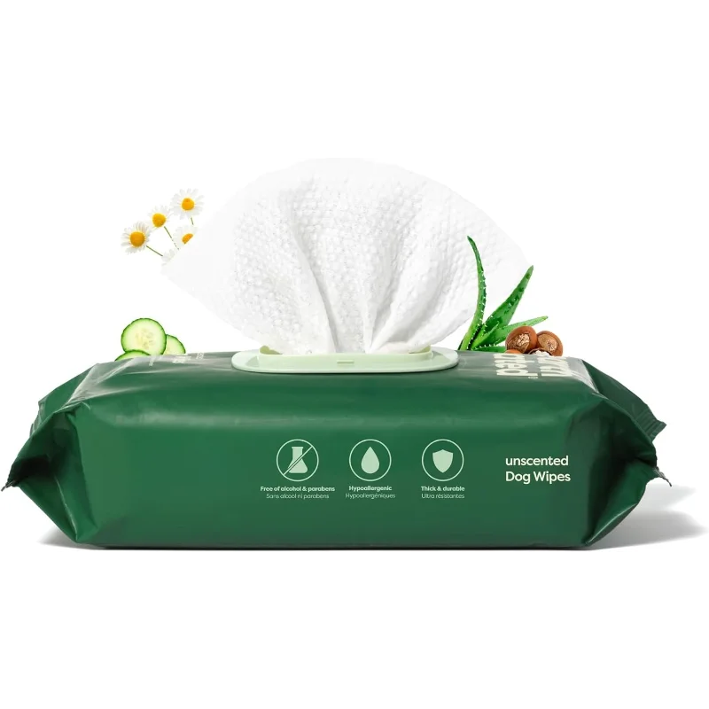 Pet Wipes For Dogs And Cats Hypoallergenic Fragrance-Free Cleansing Moisturizing