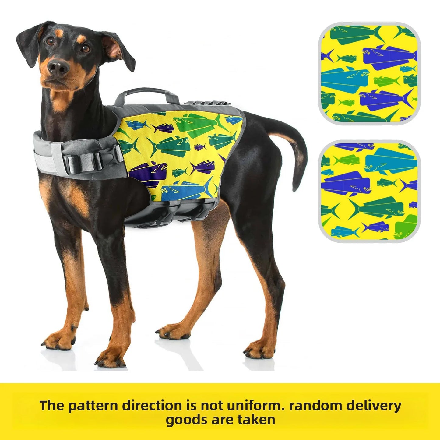 Dog Life Jacket Swimming Vest Reflective Adjustable For Pets