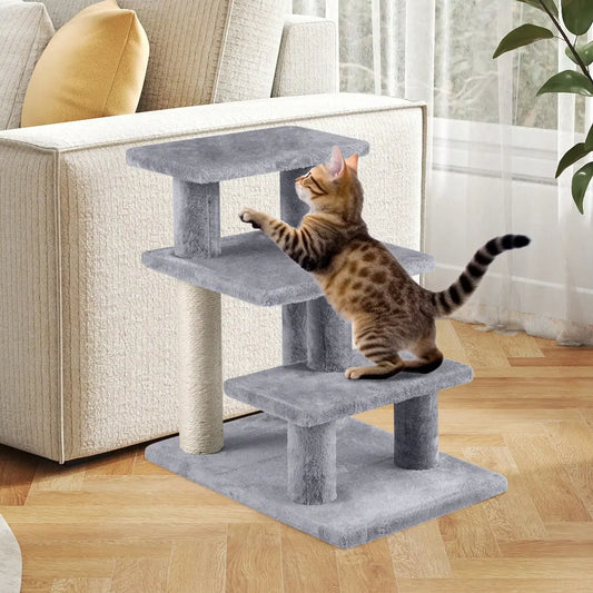 2 In 1 Feline Tree Tower With Scratching Posts Perch