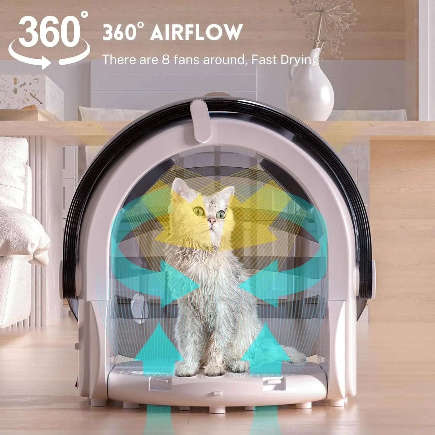 Automatic Pet Dryer for Cats and Dogs Smart Water Blower