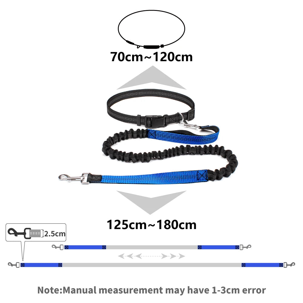 NONECN Hands Free Dog Leash Waist Belt Adjustable Reflective
