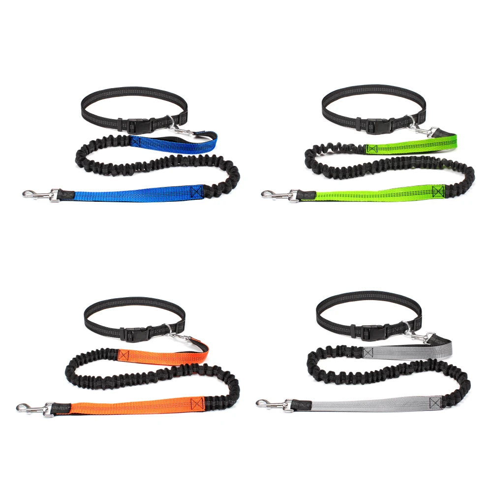 NONECN Hands Free Dog Leash Waist Belt Adjustable Reflective