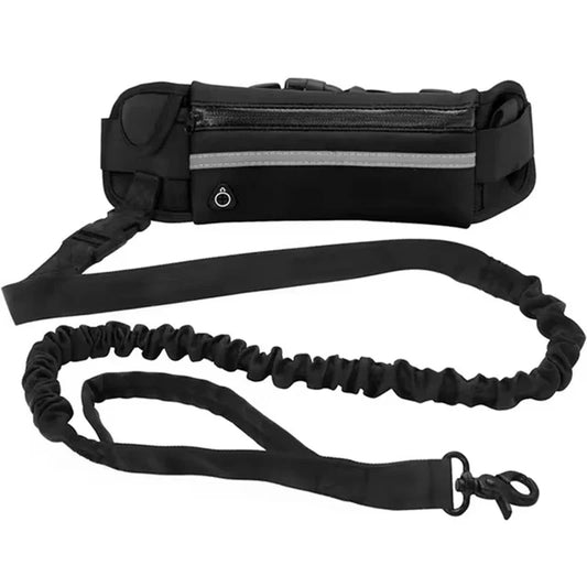 NONECN Hands Free Dog Leash Reflective Waist Bag Retractable