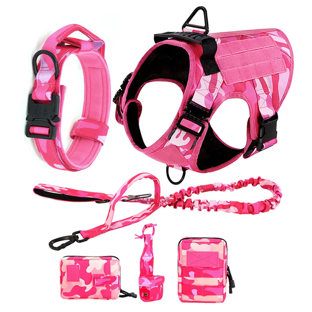 PETRAVEL Military Camouflage Dog Harness Vest Adjustable