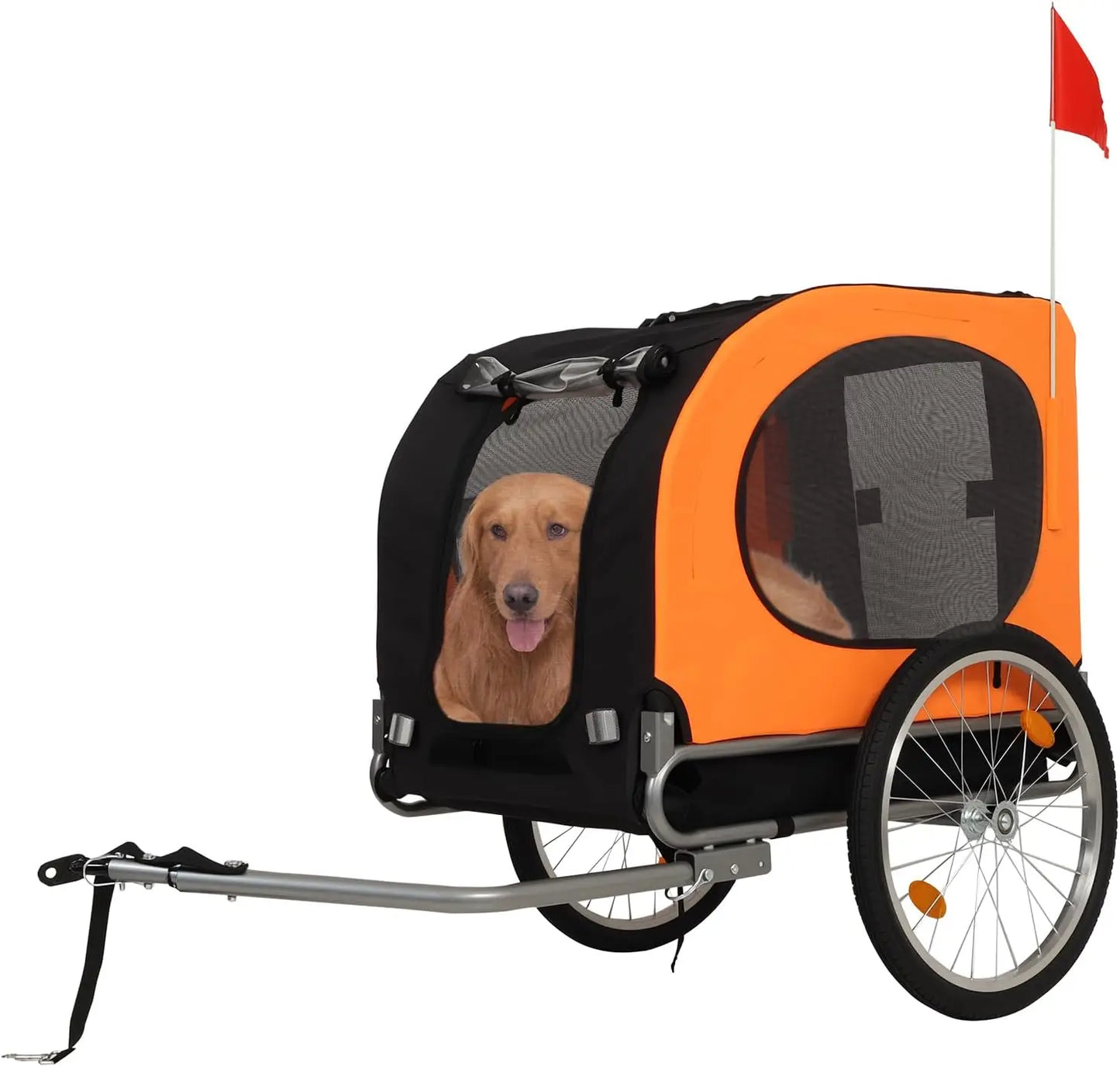 HiMISS Steel Dog Bike Trailer With Folding Pet Carrier