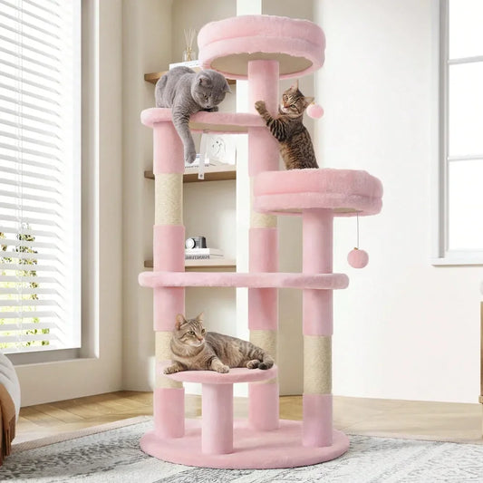 XMSJ Cat Tree Indoor Multilevel with Plush Perches