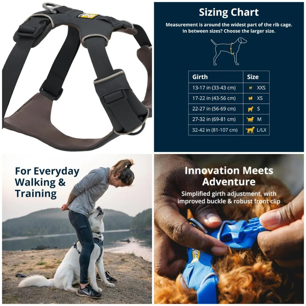 XMSJ Reflective Dog Harness With Dual Leash Clips