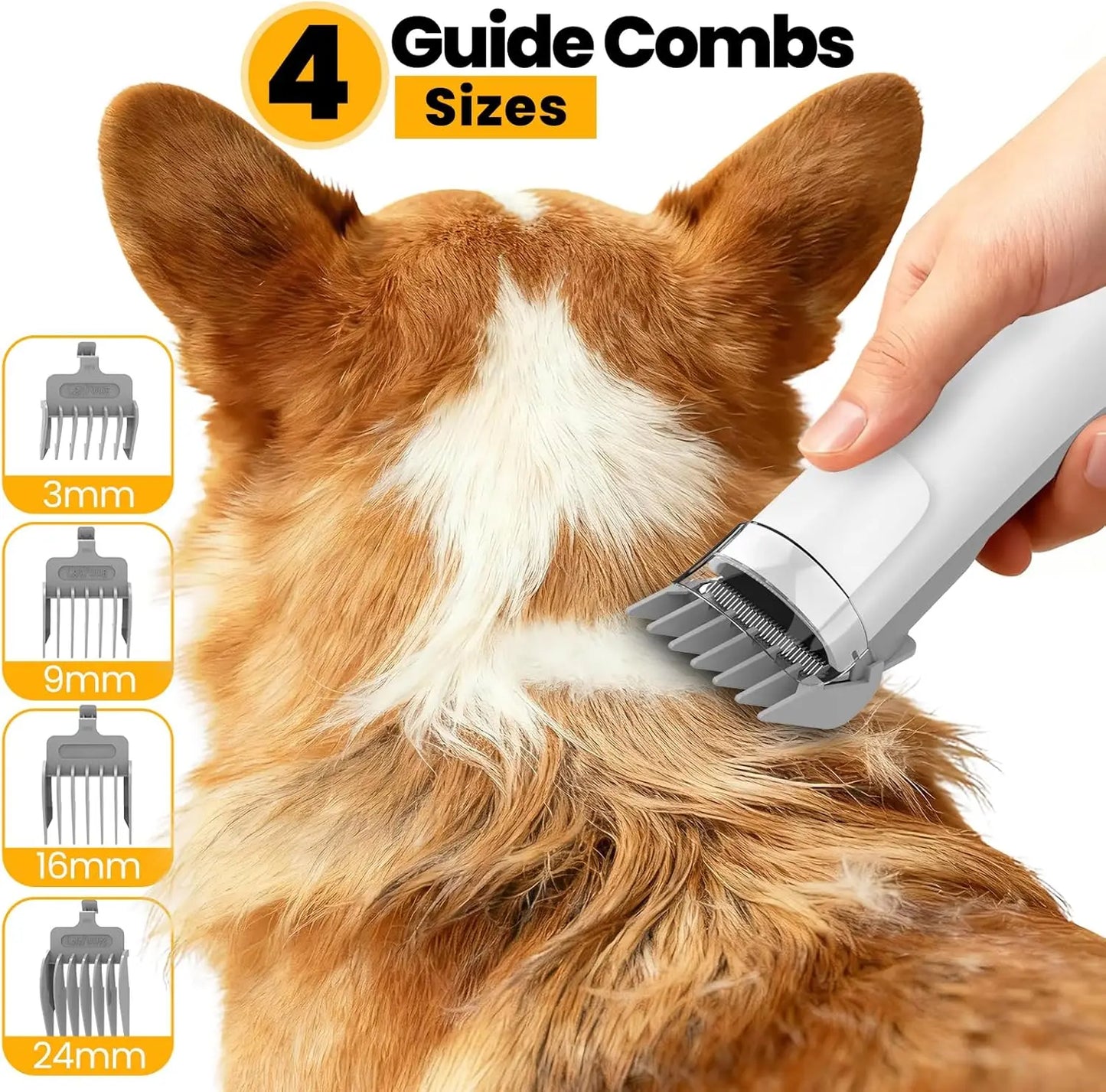 All-In-One Pet Grooming Vacuum With Hair Clipper And Brush